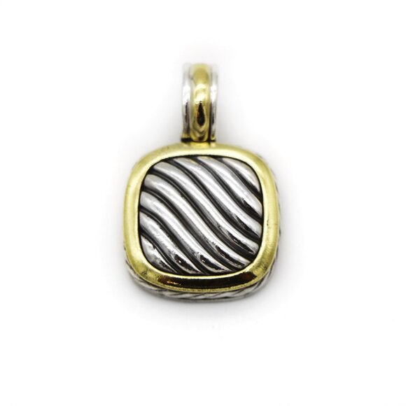 David Yurman 925 18K Sculpted Albion Pendant - Picture 1 of 5